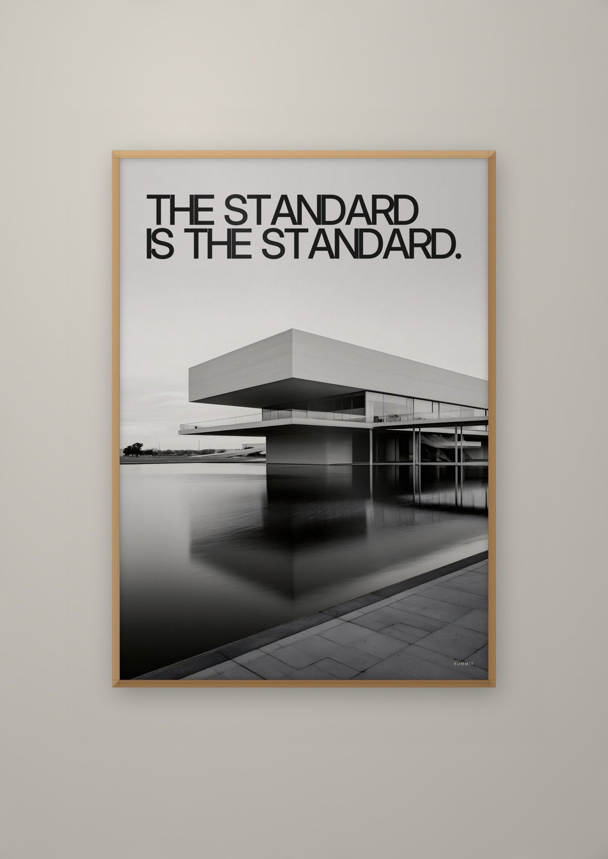 The Standard in a natural wood frame