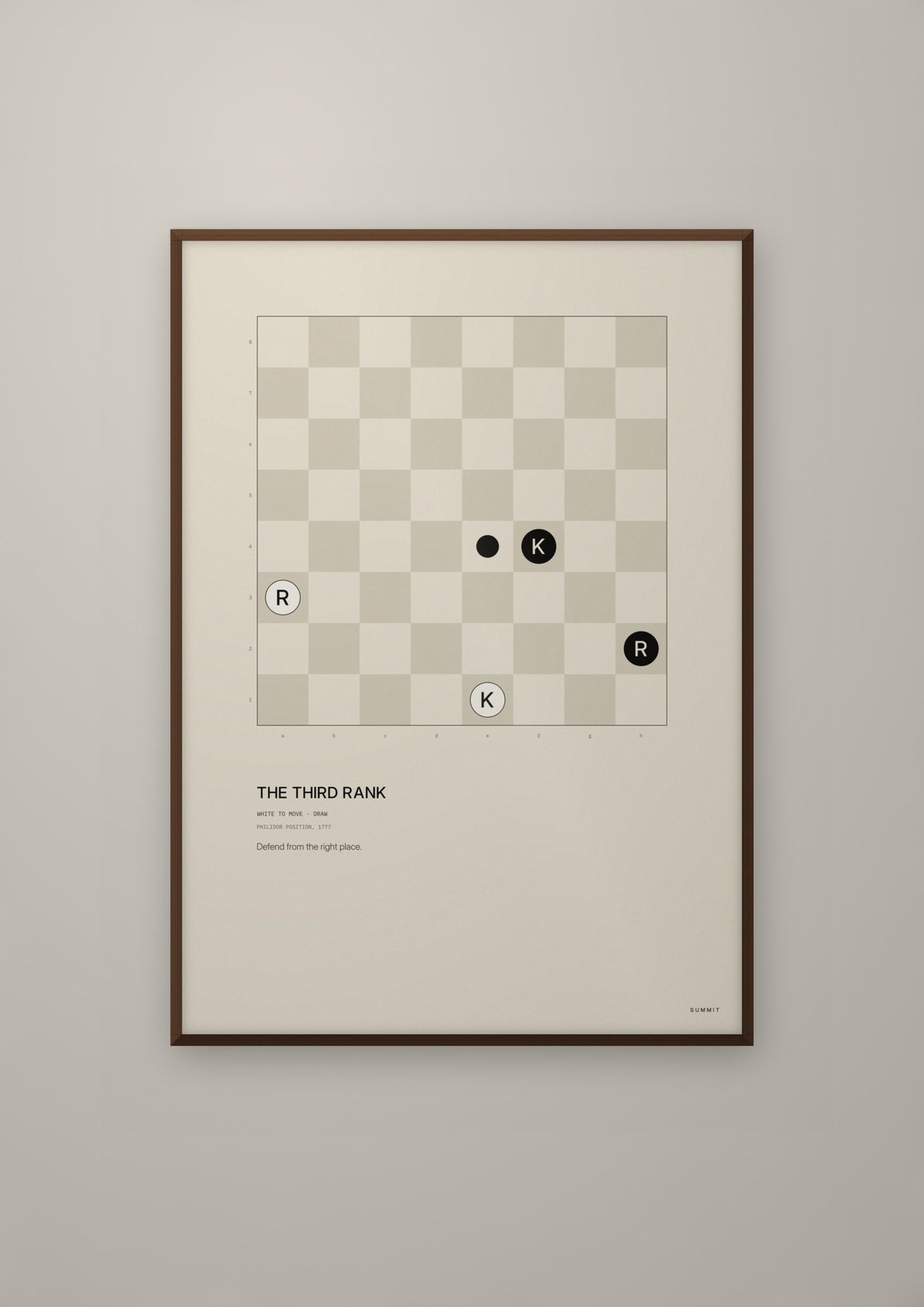 The Third Rank in a dark wood frame
