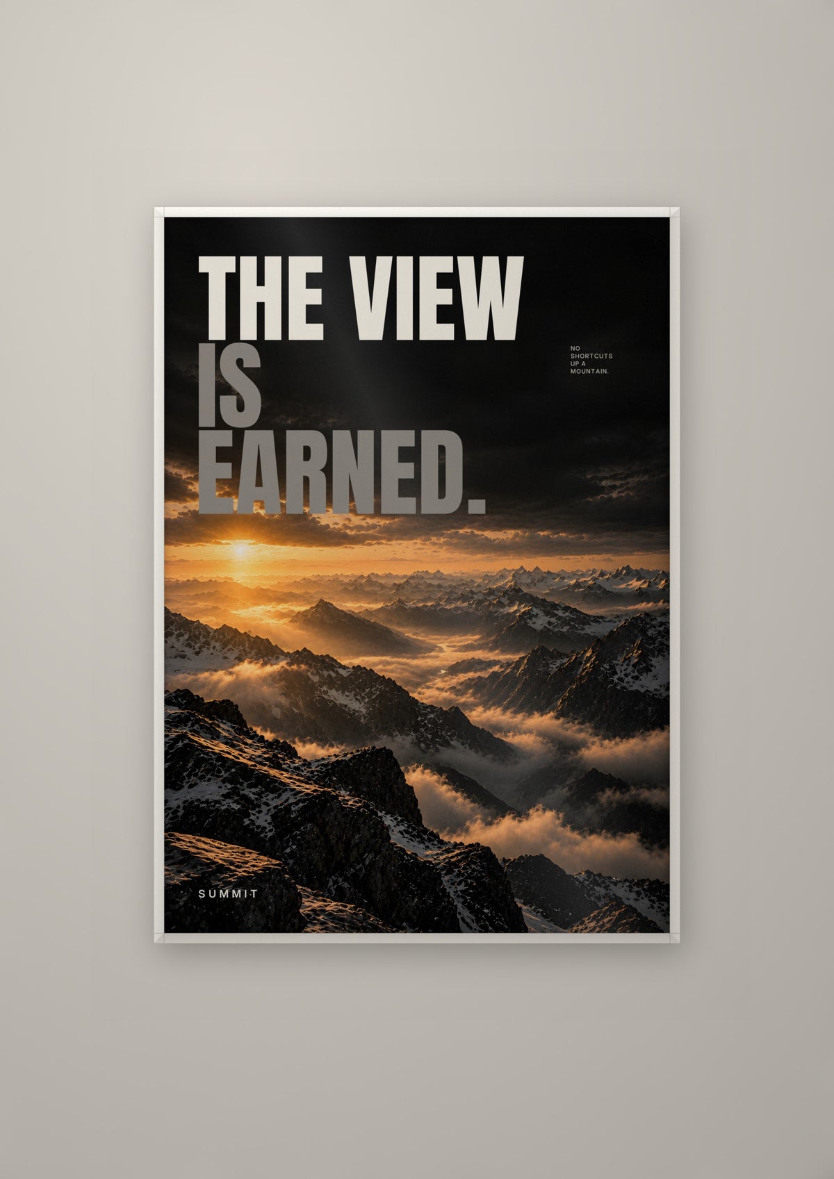 The View in a white frame