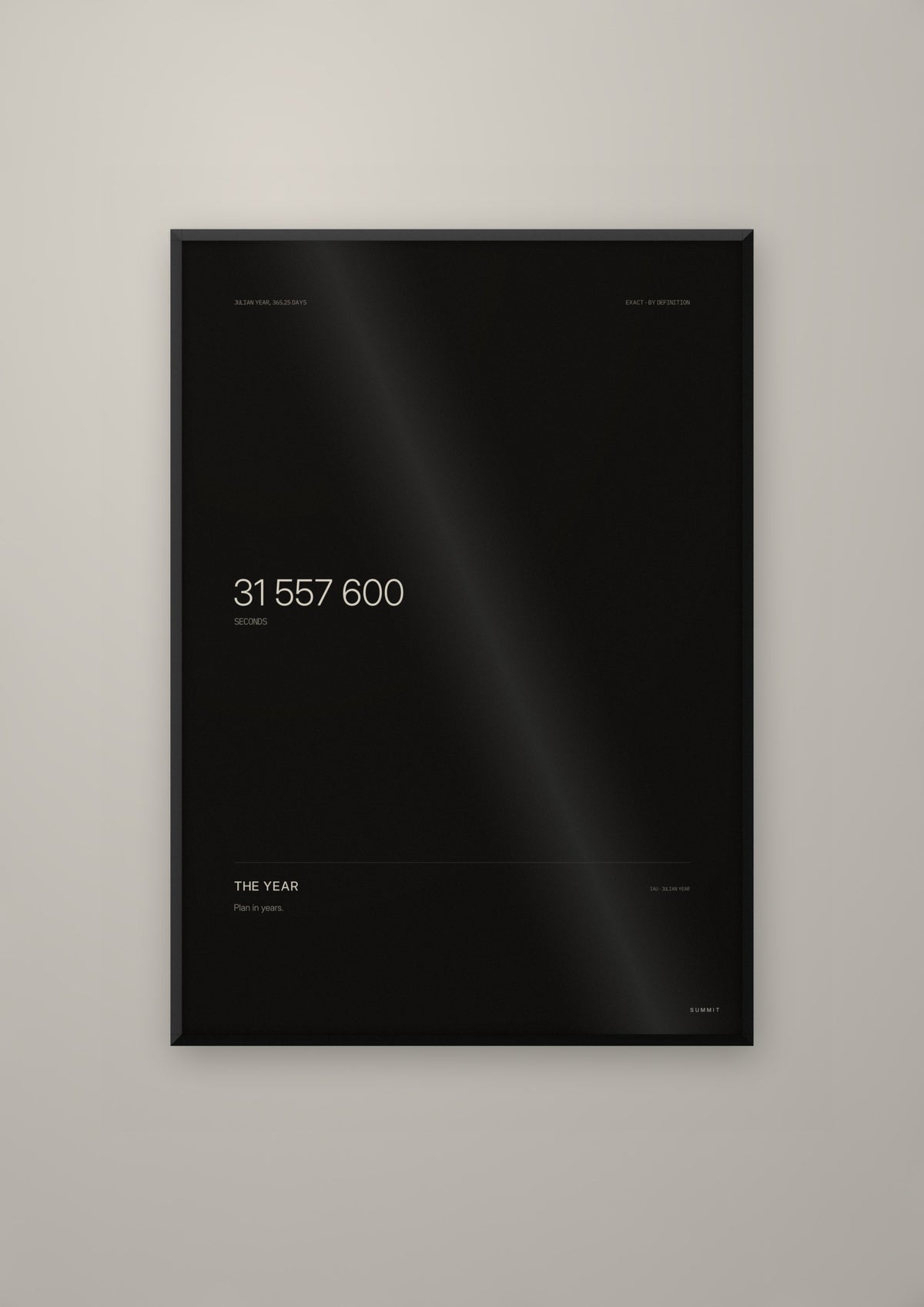The Year in a black frame