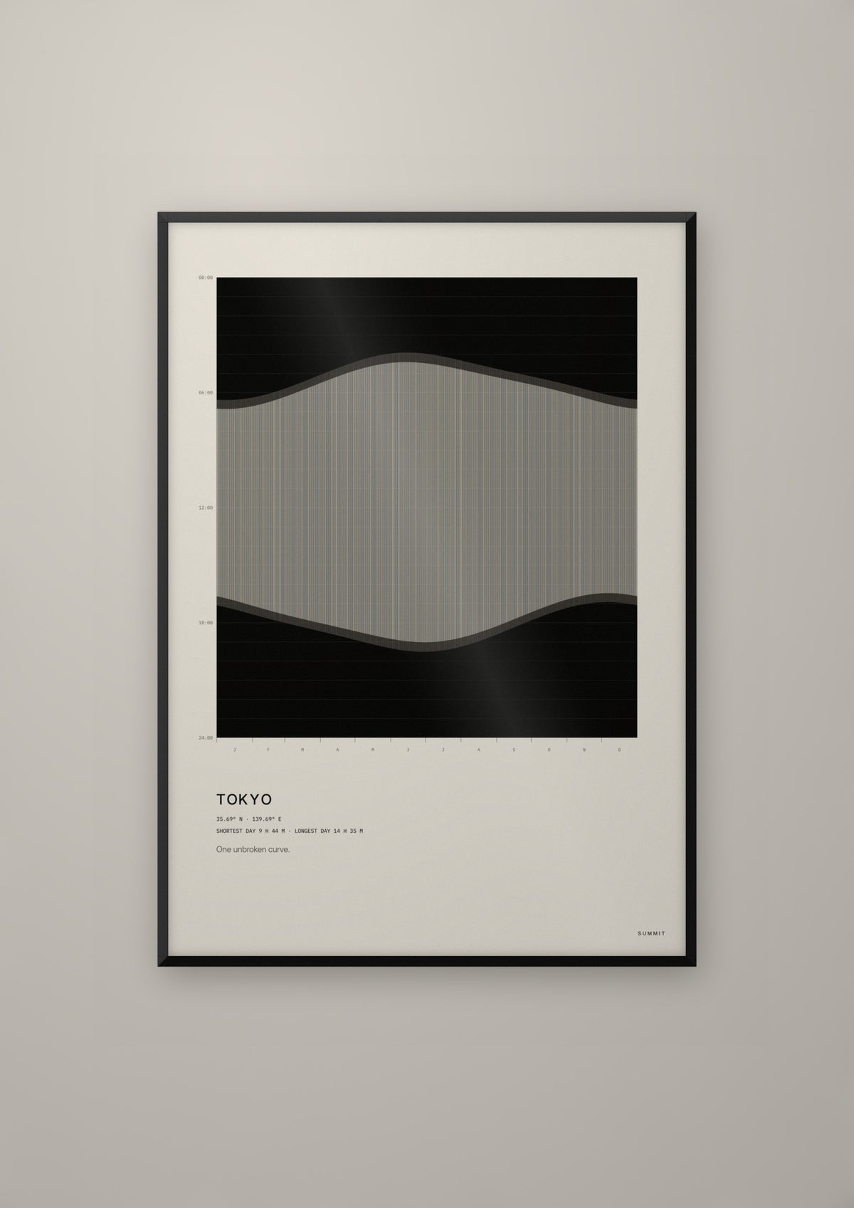 Tokyo Daylight in a black frame