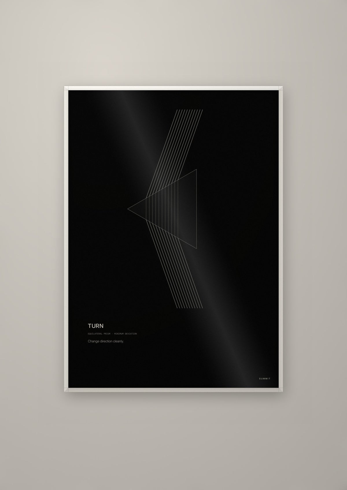 Turn in a white frame