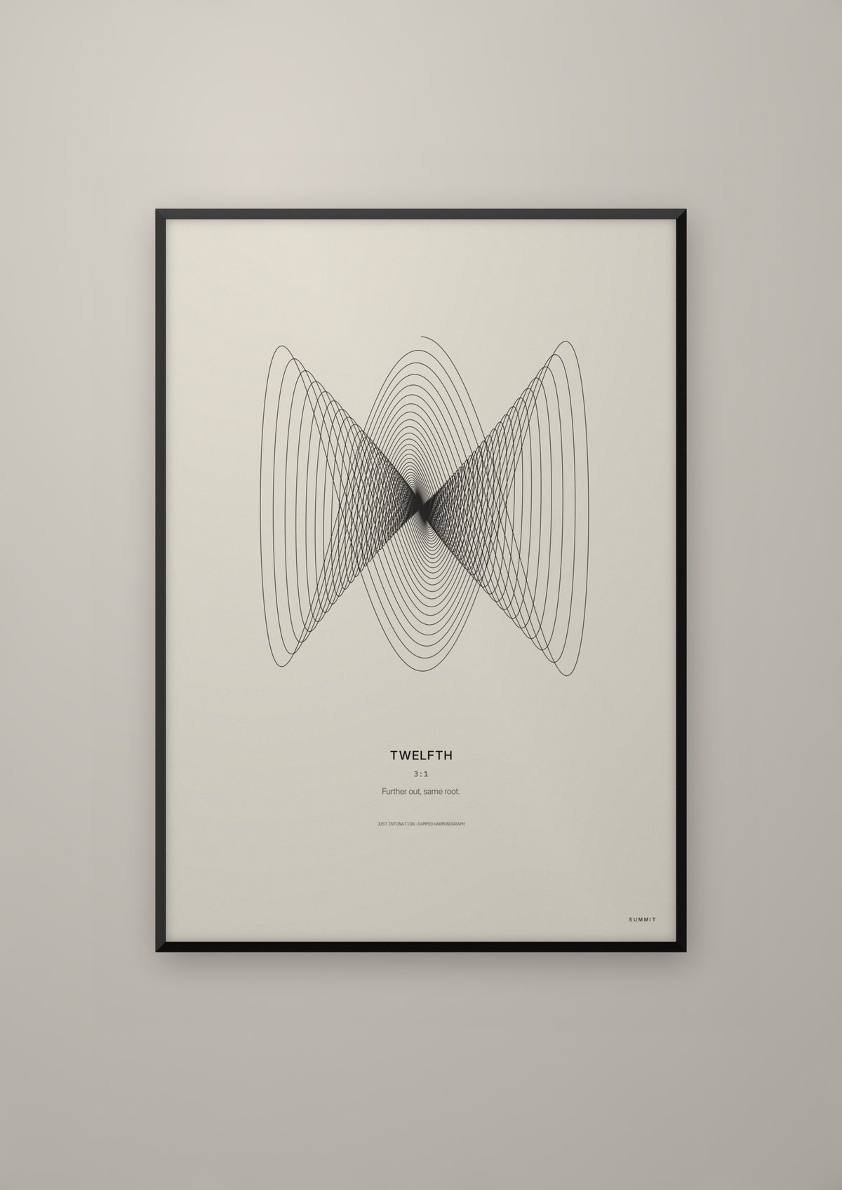Twelfth in a black frame