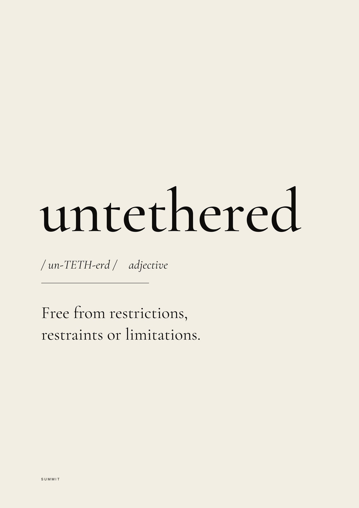 Untethered, unframed art print