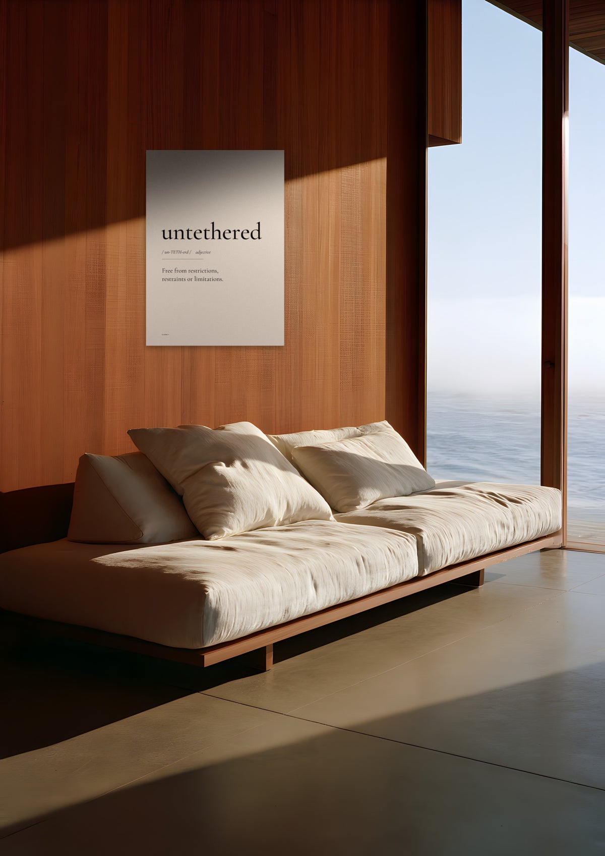 Untethered, unframed art print shown in big-sur-cliff-house