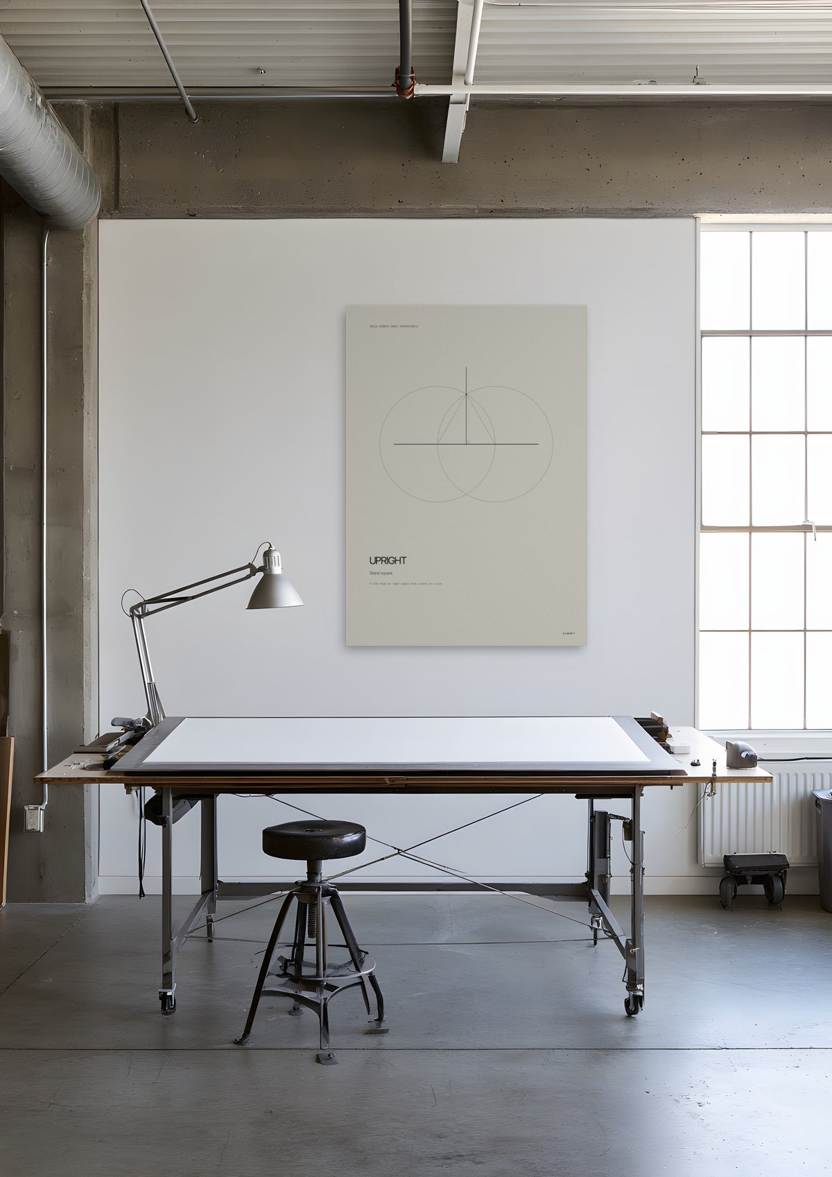 Upright, unframed art print shown in rotterdam-engineering-office