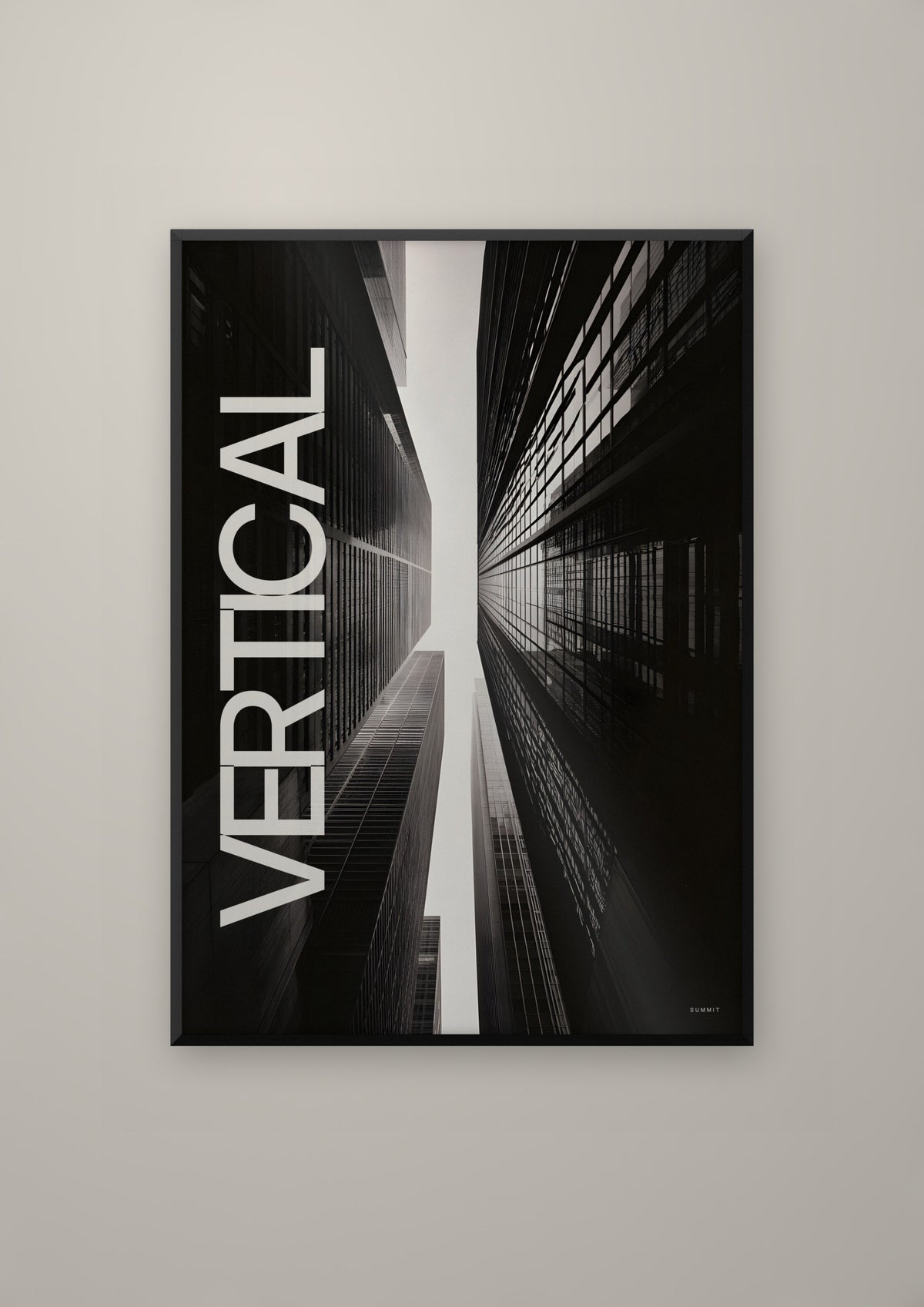 Vertical in a black frame