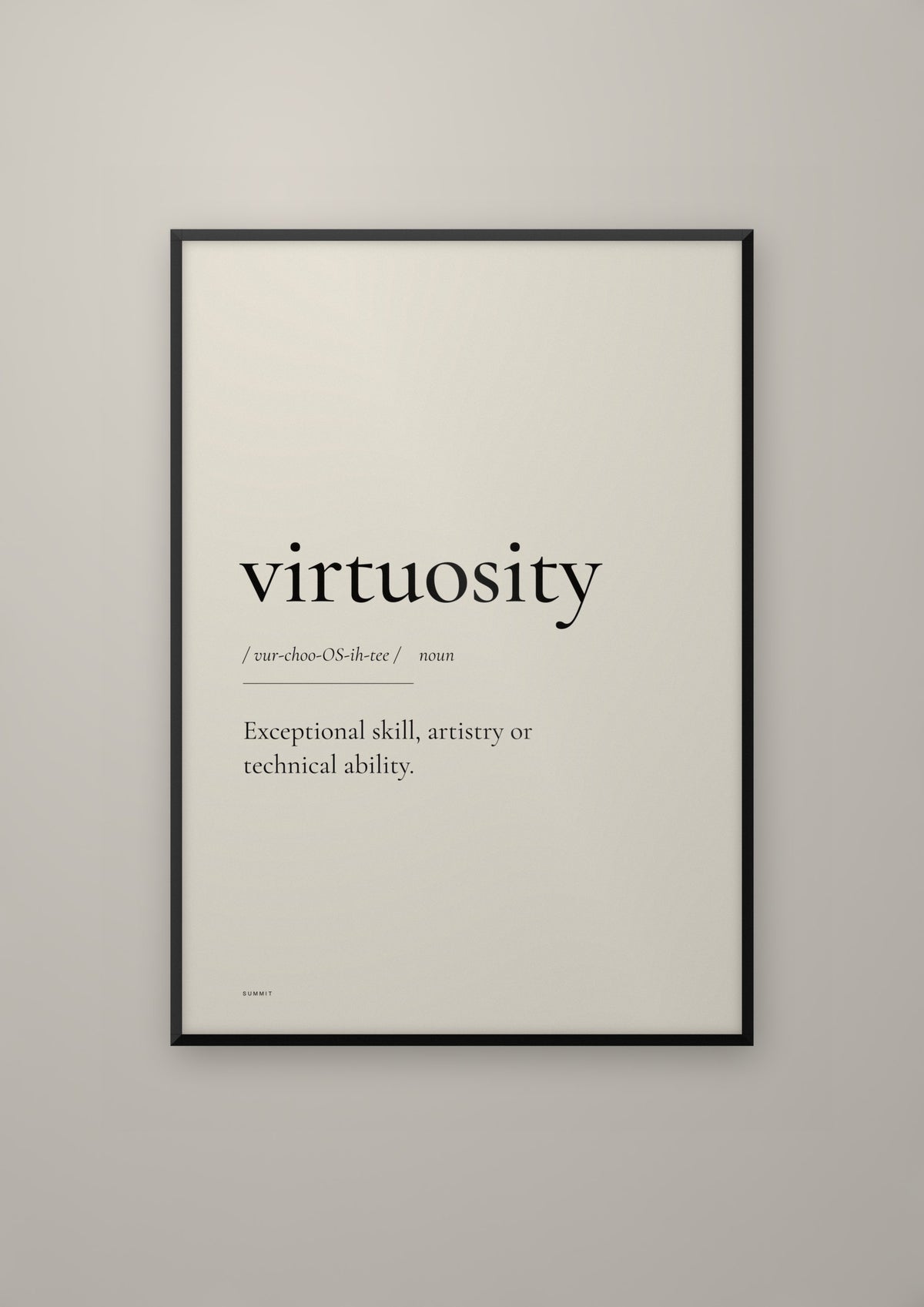 Virtuosity in a black frame
