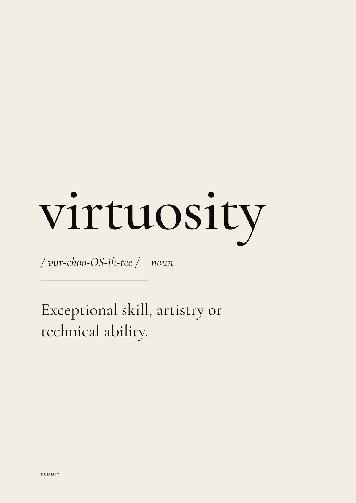 Virtuosity, unframed art print