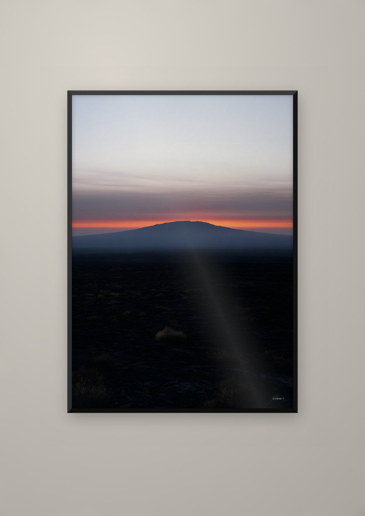 Volcanic Horizon in a black frame