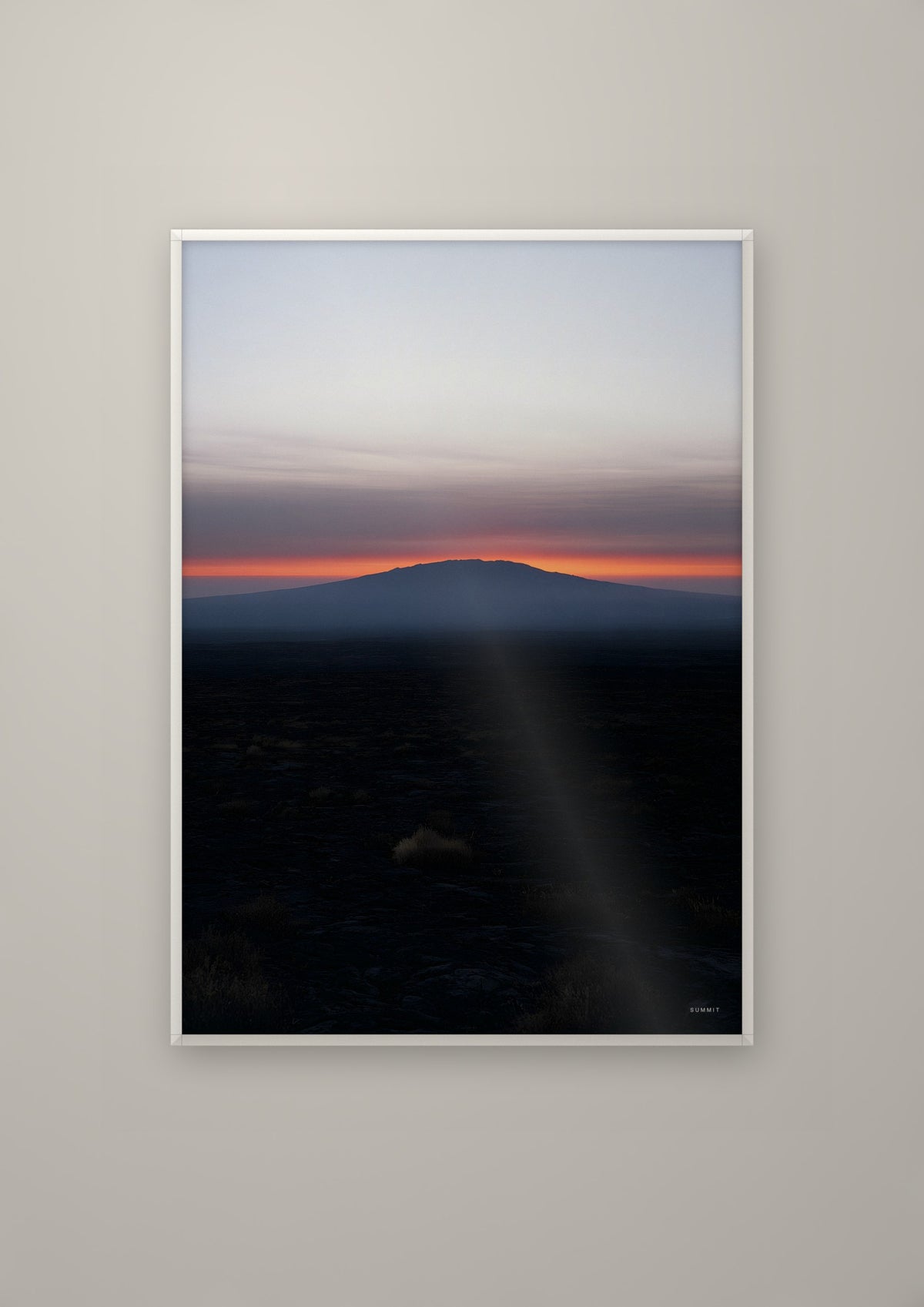 Volcanic Horizon in a white frame