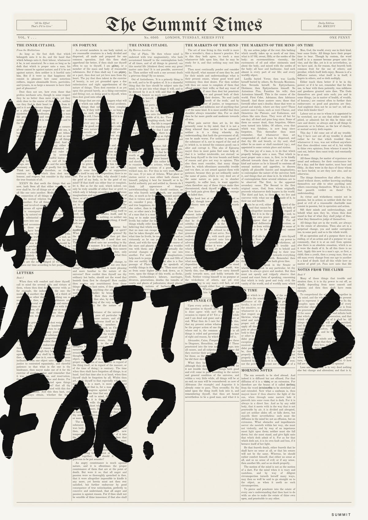 What Are You Waiting For?, unframed art print