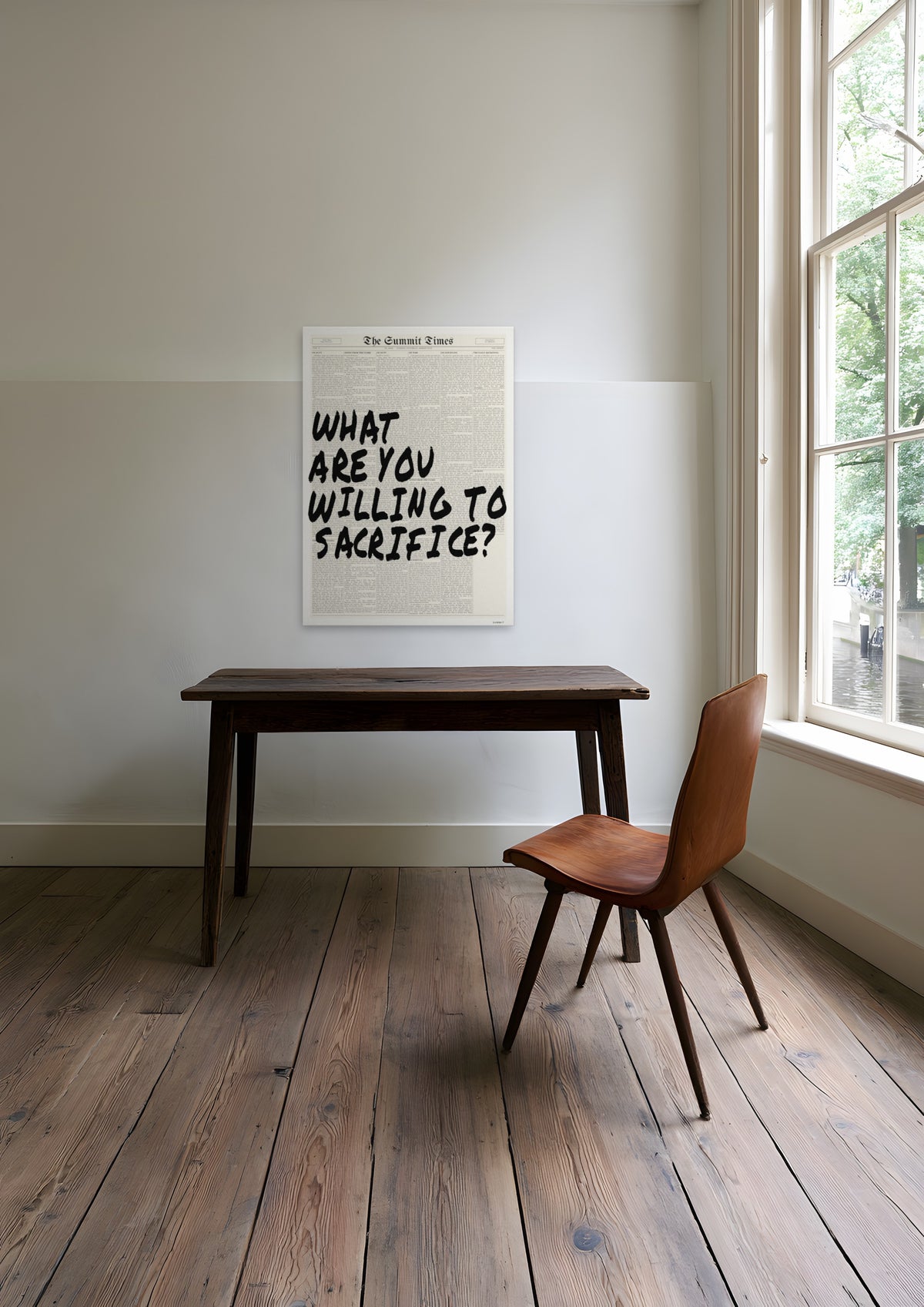 What Are You Willing to Sacrifice?, unframed art print shown in amsterdam-canal-study