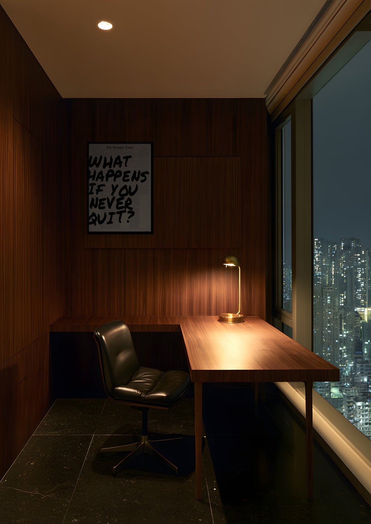 What Happens If You Never Quit? in a black frame, shown in hong-kong-study