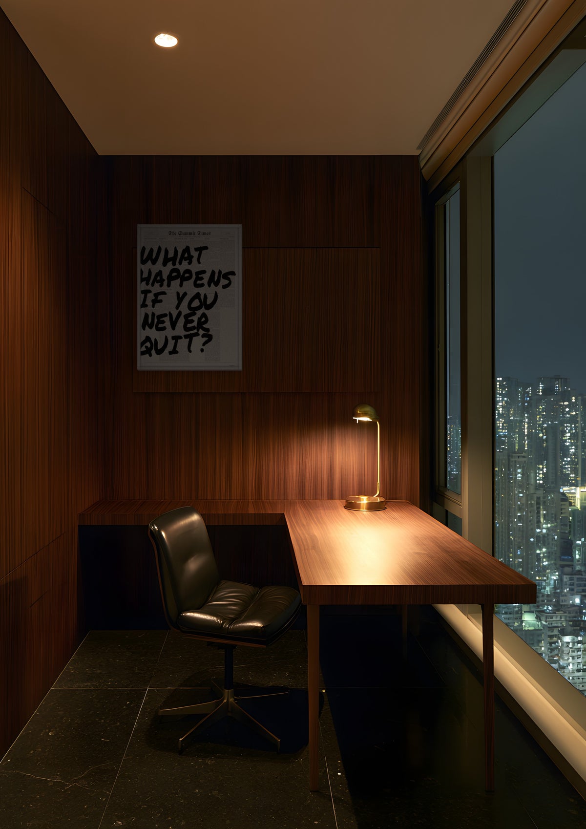 What Happens If You Never Quit? in a white frame, shown in hong-kong-study