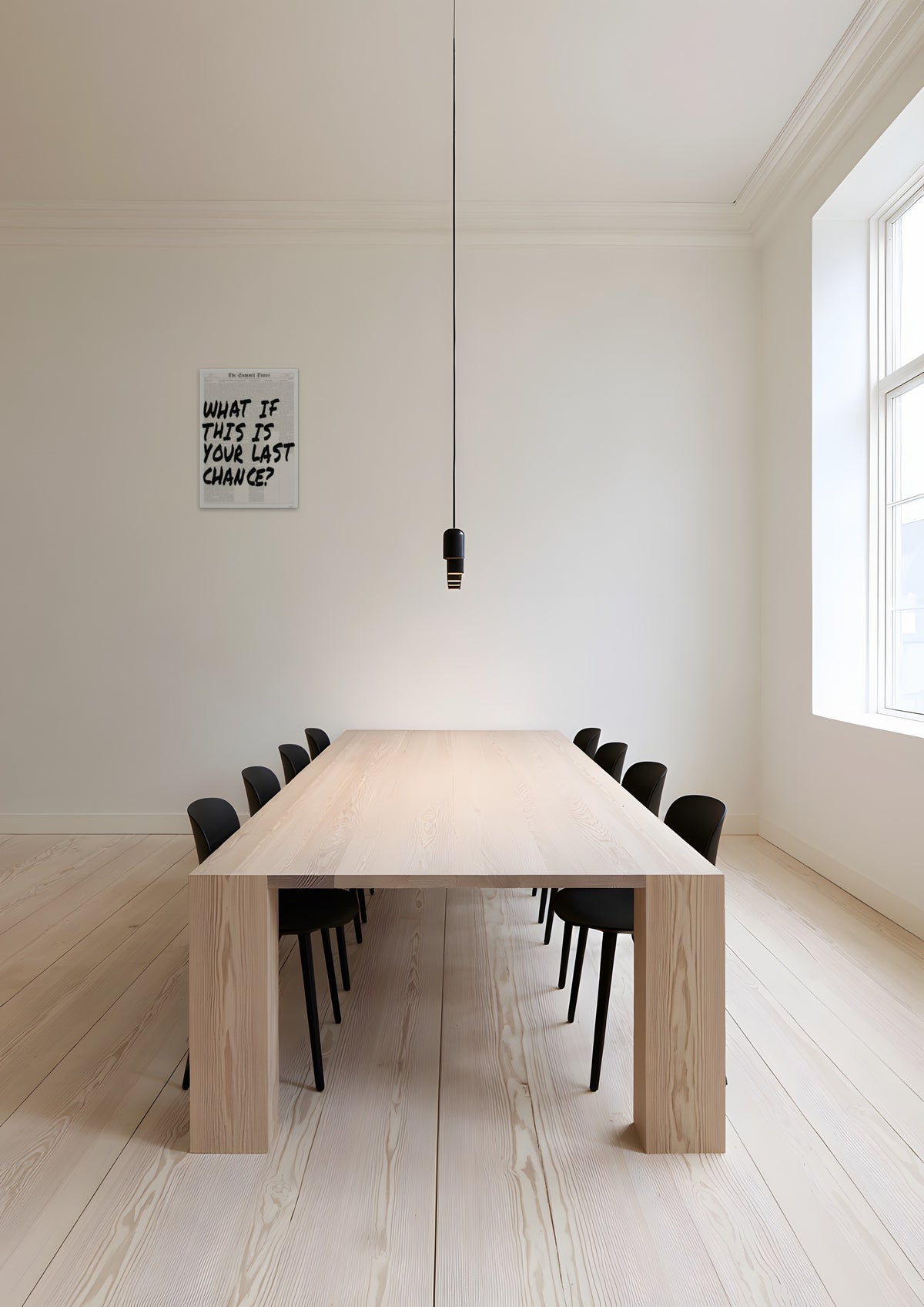 What If This Is Your Last Chance?, unframed art print shown in copenhagen-office