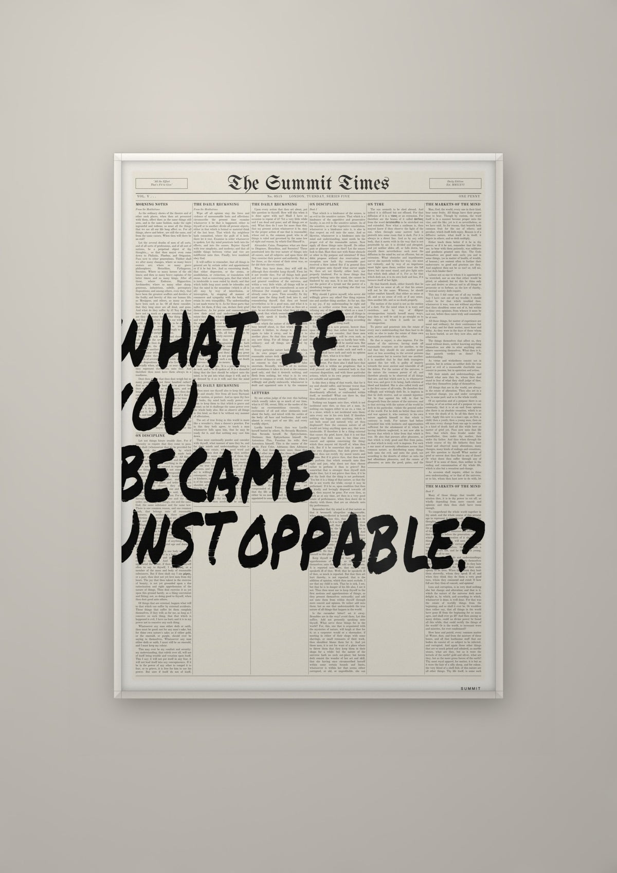 What If You Became Unstoppable? in a white frame