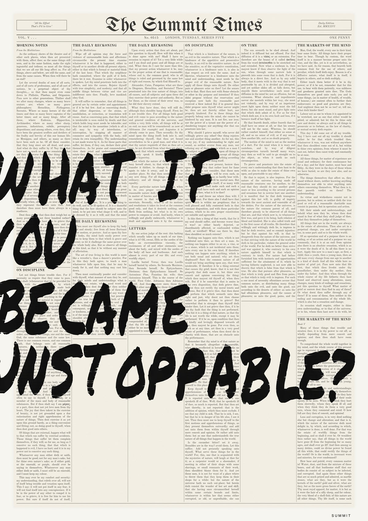 What If You Became Unstoppable?, unframed art print