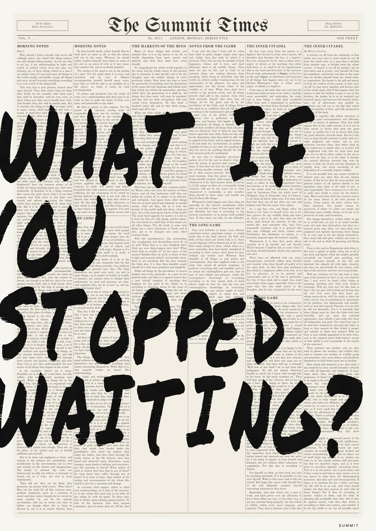 What If You Stopped Waiting?, unframed art print