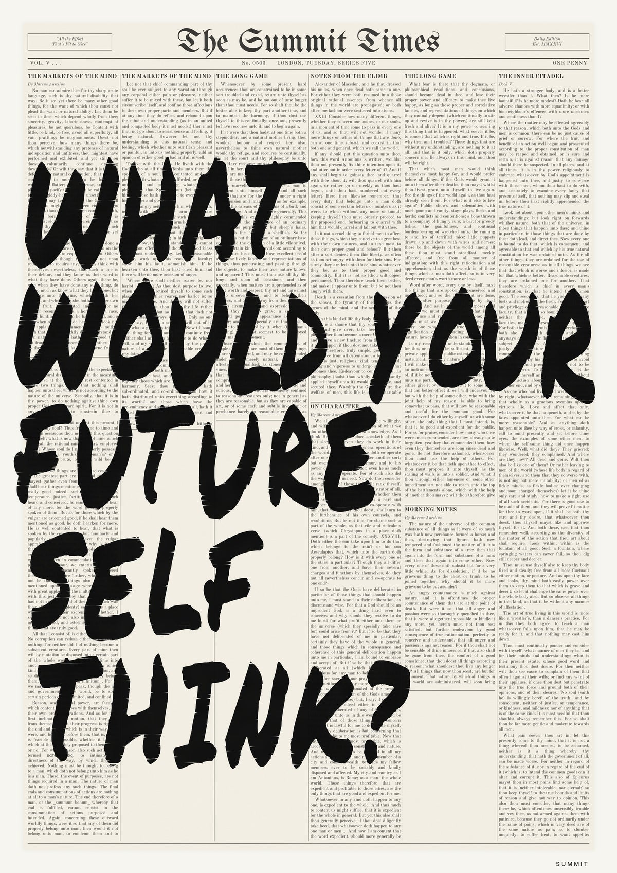 What Would Your Future Self Think?, unframed art print