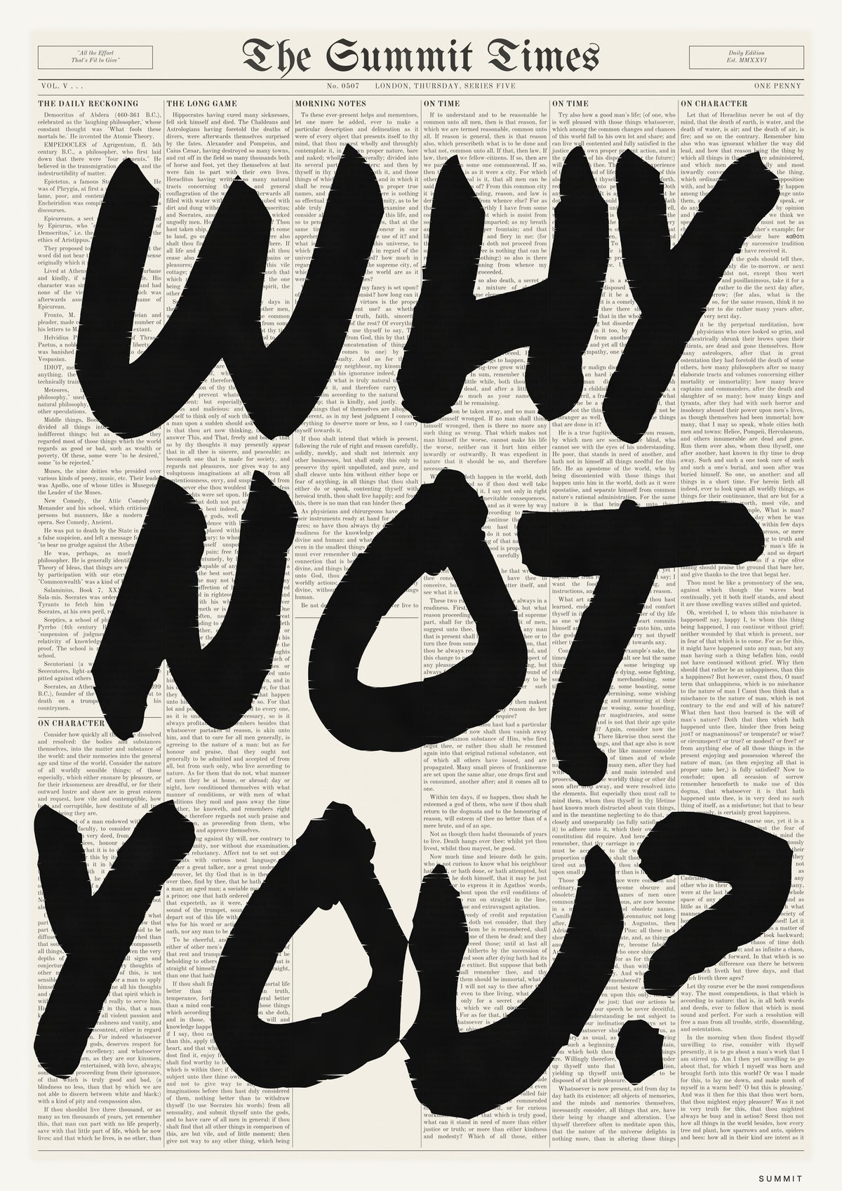 Why Not You?, unframed art print