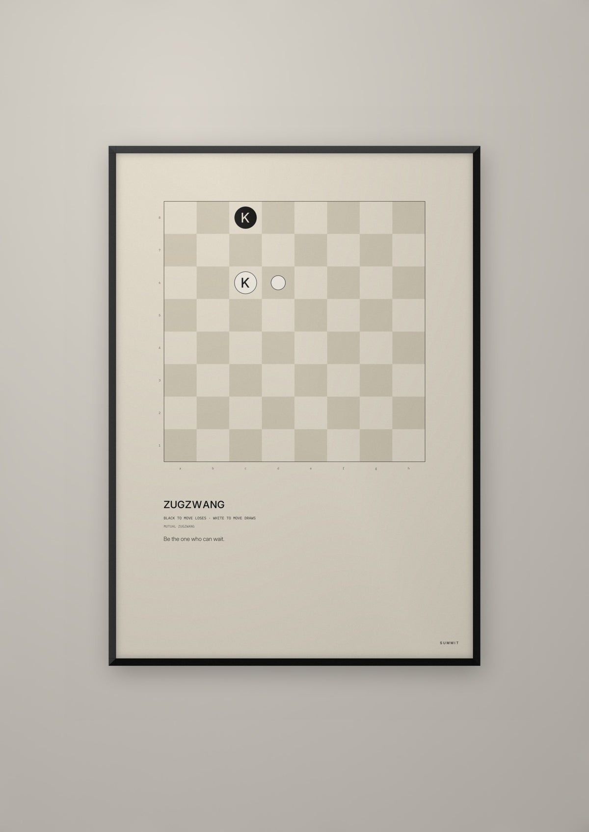 Zugzwang in a black frame